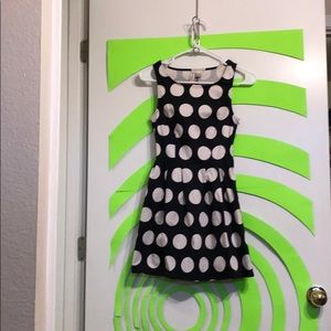 Black white polka dot dress